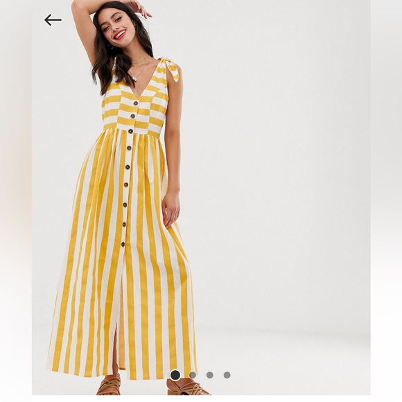 NWOT Asos Design Stripe Maxi Dress 12 - Picture 3 of 9